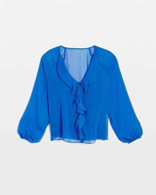 Ruffle Front Blouse | White House Black Market